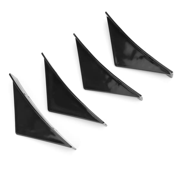 4 STK Kofanger Spoiler Læbe Splitter Diffuser Kit Universal Blank Sort Biltilbehør