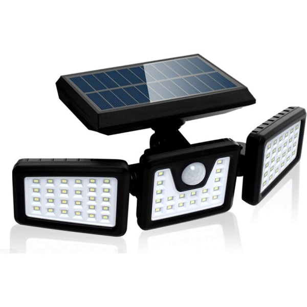 70LED-fjärrkontroll Solar Garden Light Sensor Vattentät vägglampa 1200lm Solar Light med power 8,5W