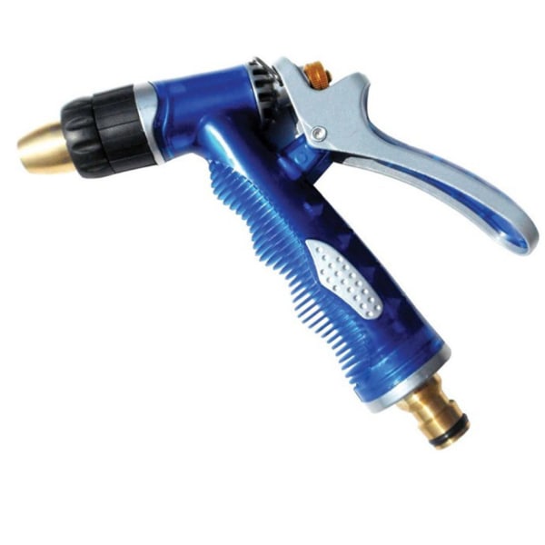 Bilvaskepistol helt i kobber Metalhåndtag højtryks multifunktionssprøjtepistol (blå)