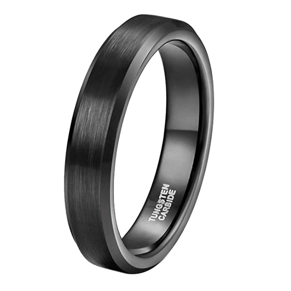 Bryllupsforlovelse 4mm Tungsten Carbide Band Ring Mænd Kvinder Finger Smykker Gave US 11