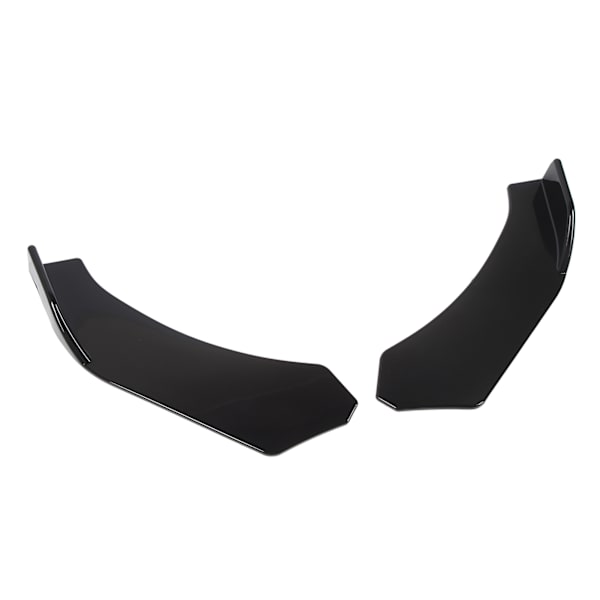 Universal Front Bumper Lip Gloss Svart 57cm Vänster Höger Splitters Winglets