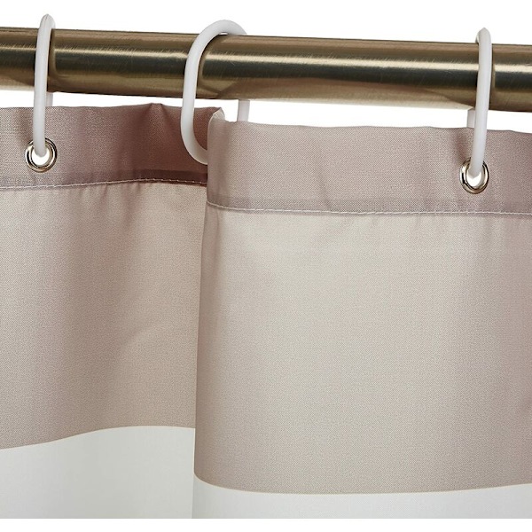 Almindeligt polyester vandtæt bruseforhæng Badeværelsesgardin Skillevægsdør Gardin Beige