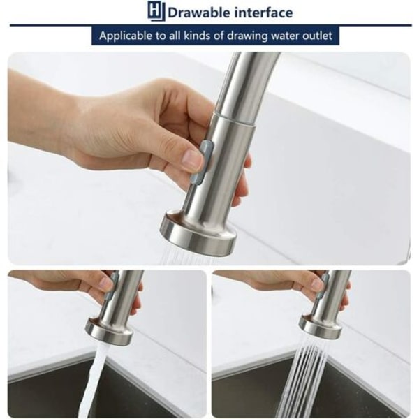 Handduschblandare Köksvaskblandare Press Down Pro Head 2 Funktioner Jets Köksblandare Universal Handduschblandare Ac