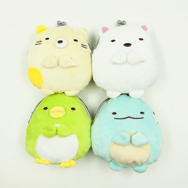 Sumikkogurashi sarjakuva pehmolelupidike kolikkokorttipidike söpö nukkelompakko syntymäpäivälahja jääkarhu