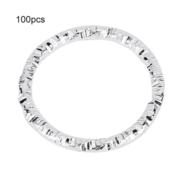 100 st Silver Dreadlock Hårflätningsringar Clips Slingor Dekorationer för Kvinnor Flickor