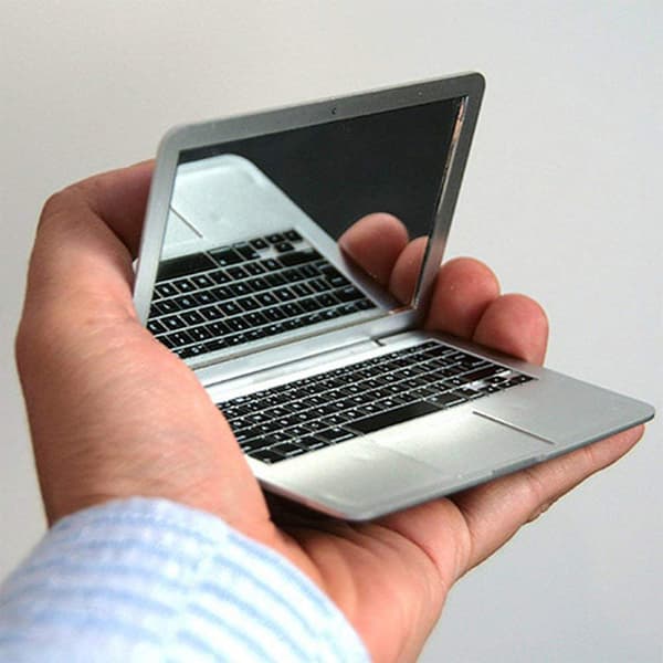 Mini Lomme Laptop Speil Glass Hjem Notebook Speil