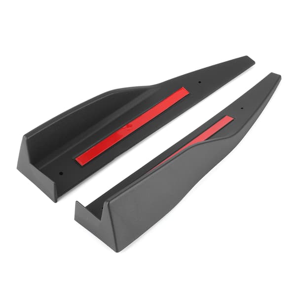 Svarte sideskjørt Rocker Splitters Diffuser Winglet Passer Ford Mustang Roush 2015+