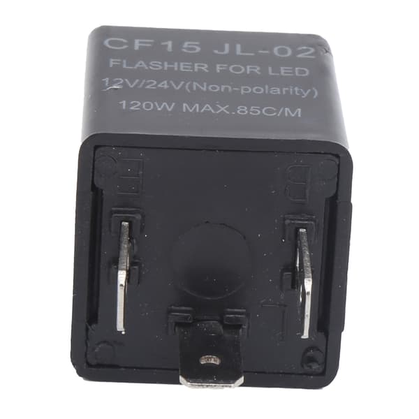 Universal Non Polarity 12V 24V LED Blinkrelä ABS Normalt Öppen CF15 JL-02