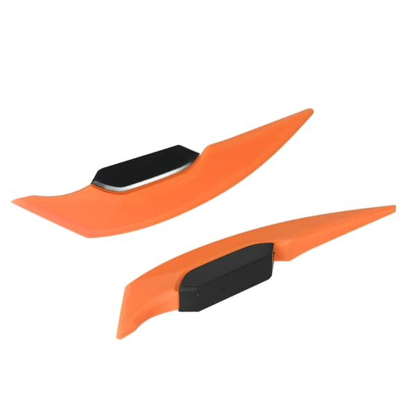 Universal Motorcykel Sidovinge Aerodynamisk Spoiler Orange 1 Par