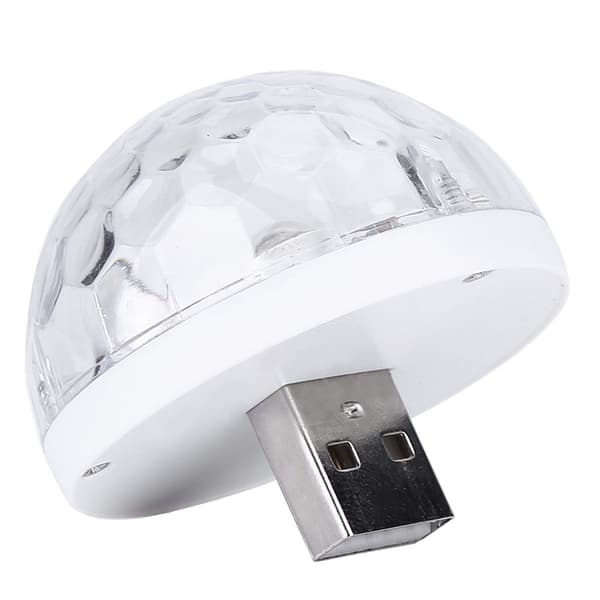 5V 5W RGBW Mini USB Discolys med Android-telefonadapter