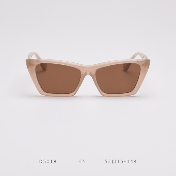 Polarized Cat Eye-solglasögon för damer Milk tea