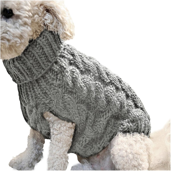 hund sød kæledyr sweater mode efterår vinter Gray XL