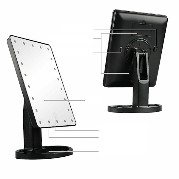 Sminkspegel Black