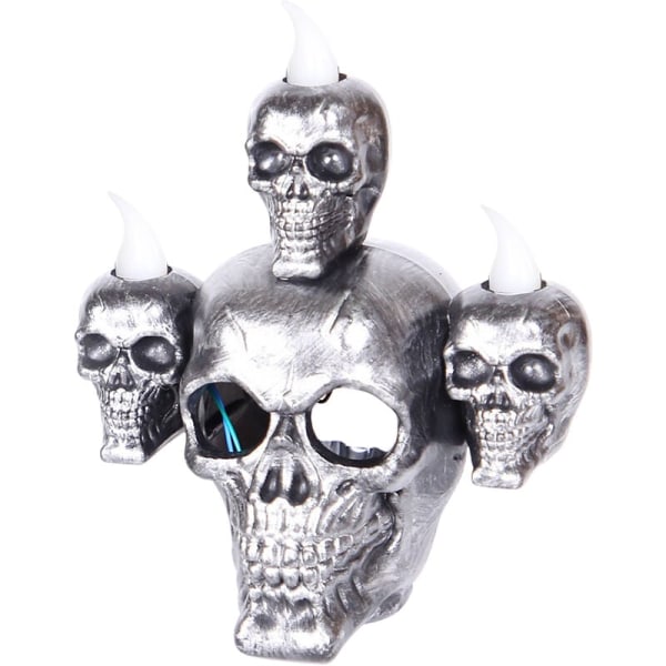 Halloween Skull Vaaleanvihreä Led-kynttilänvalo santelipuusta Smoke Desktop Desktop -koristeella Halloween-juhliin Kummitustalo Luo kauhukoristeita, mene