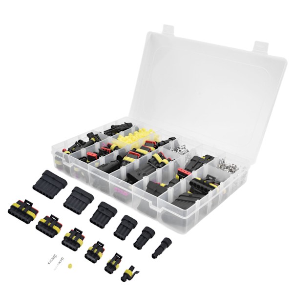 1004 PCS Automotive Connector Vedenpitävä johdinpistoke uros- ja naarasliittimen 1-6-nastainen sarja