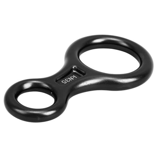 35KN Legering Figur 8 Nedfiringsbremse Rappelling Klatreudstyr Sort