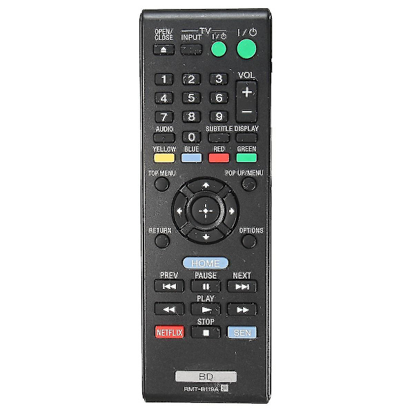 sininen Ray kaukosäädin Rmt-b119a Sopii Sony Bdp-bx59 Bdp-s390 Bdp-s590