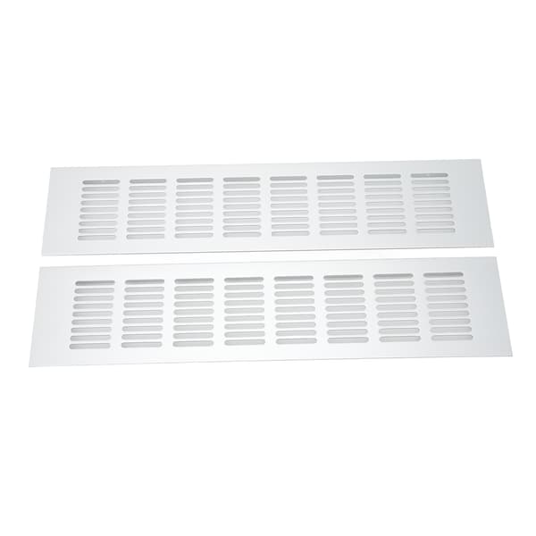 2 st Aluminiumlegering Ventilationsgaller 80x350mm Rektangulär Skåpsventilationspanel