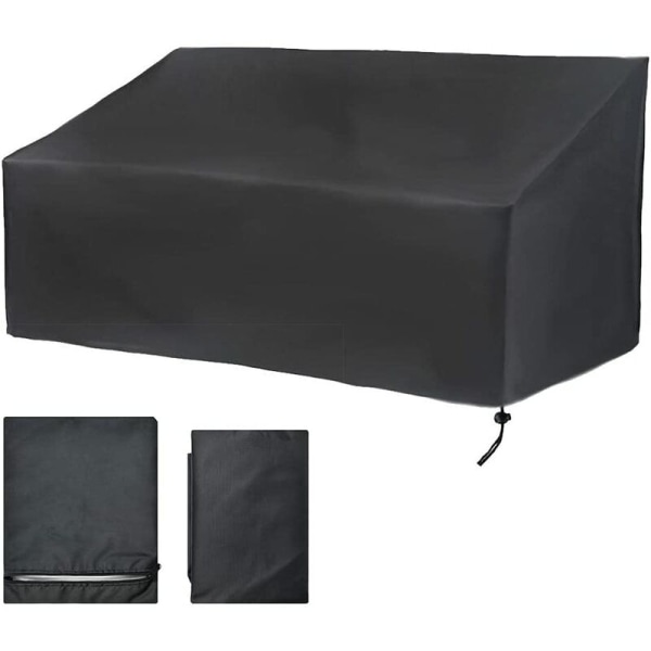 210D 2 sæder 134x66x89cm udendørs bænk støvbetræk bordskammel møbelbetræk UV-beskyttelse, til indendørs og udendørs møbel