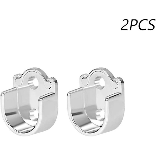 2/4/6 pakkaus sinkkiseoksesta valmistettu laippatangon pidikkeet suihkuverhotankoon, kaapin tuki, raskaaseen käyttöön tarkoitettu suihkuverhotangon pidike (19 mm, 2 kpl), 19 mm, 2 kpl
