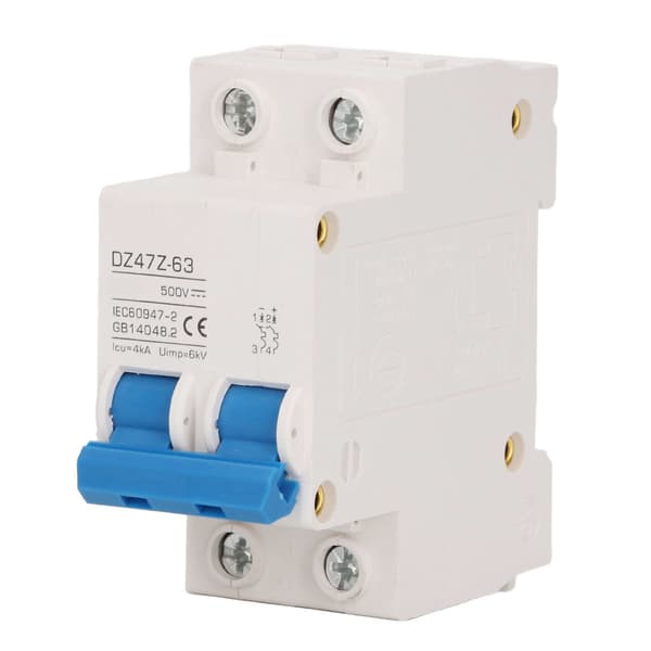 2P Mini DC Strømbryter 4kA Icu 6kV Uimp Hurtig Utløsning Solcelle PV System Liten DC500V 20A