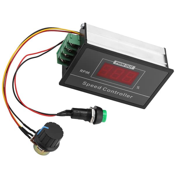PWM DC Motor Hastighedsregulator 6V til 60V 30A med Start Stop Kontakt