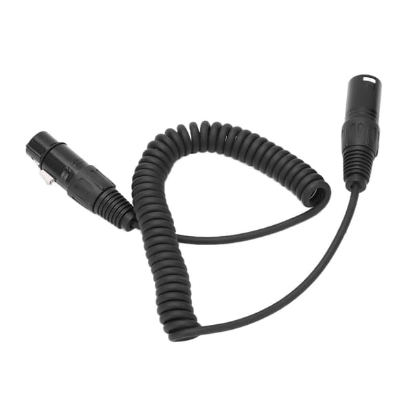 Förlängningskabel för flyghörlurar spiralkabel 5-pin XLR för Airbus