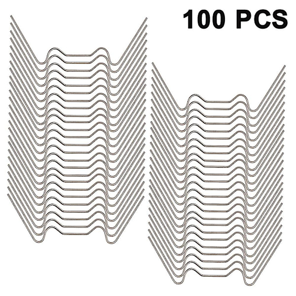 Piao glasklämmor i rostfritt stål, W-typ växthusklämma, för växthus- och ihåliga kammarpaneler 100pcs