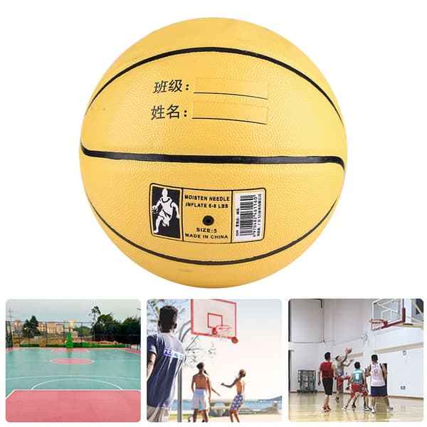 Elastisk Holdbar Læder Basketball Gul Cool
