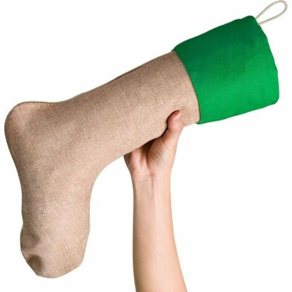 16" Joulun tekosäkkikangas Joulusukka Takka Riippuva tee-se-itse joulukoristeet, 6 kpl set (punainen, vihreä, valkoinen)