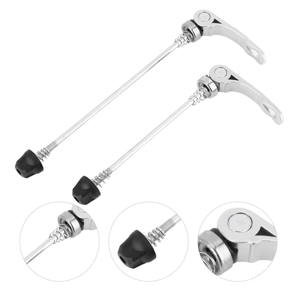 Mountainbike Quick Release Spyd Sæt Forreste Bagaksel Sølv 1 Par