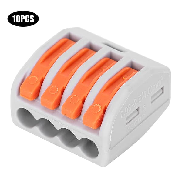 10 st PCT214 Kopplingsplint 4-vägs Elektrisk Kabel Snabbkoppling