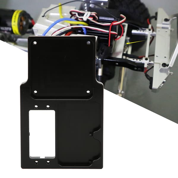 Servo Styringsmotor Montering ESC Montering Tilbehør Passer til RGT EX86100 1/10 Crawler RC Bil Sort