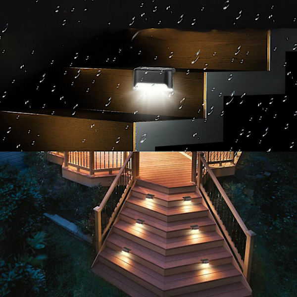 Solar Lights Step Lights Staket Lights Warm White  Brown