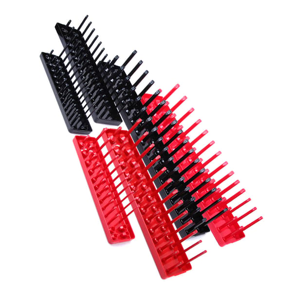 6-delt metrisk tomme pipeholder Organizer Multifunksjonell plast pipeoppbevaringsstativ Rom