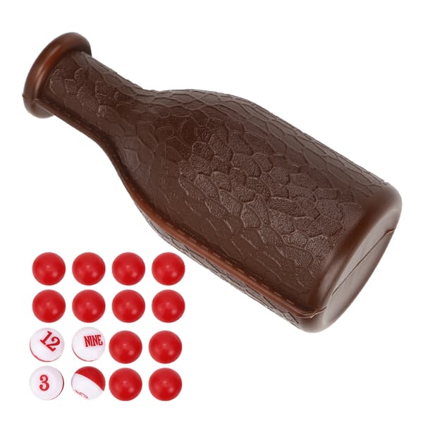 Pool Shaker flaska med 16 numrerade Tally Balls - Brun
