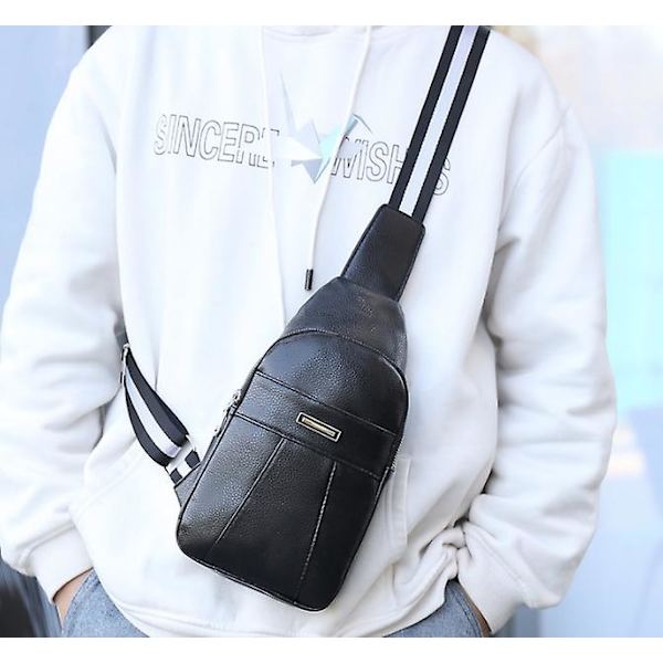 Crossbody-väska för män (mörkbrun)