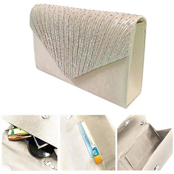 Damer Kvällsväskor Bröllopsväska Handväska A916-147 Beige