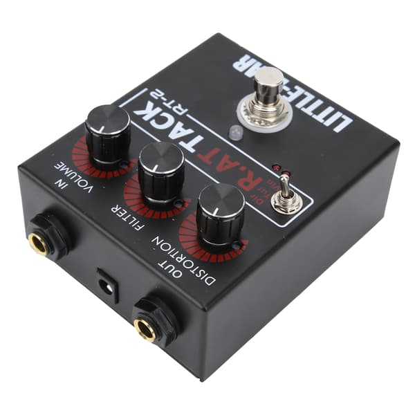 LM308N Guitar Distortion Effector Elektrisk 3-niveau RAT Tone Single Effect Tilbehør
