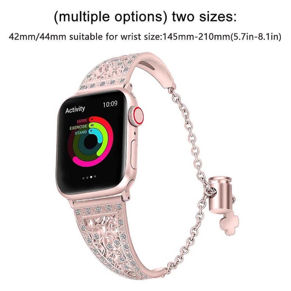 Gäller iwatch mönster av rostfritt stål diamantrem