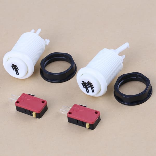 Lang Startknap DIY Kit 1p 2 Player Arcade Spil Trykknap