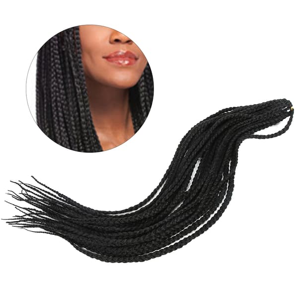 Syntetiske Højtemperatur Twist Braid Crochet Hår Extensions Sort