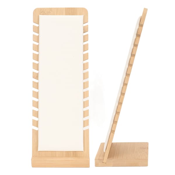Bambu Professionell Smyckesdisplay Ställ Halsband Armband Hållare Organizer