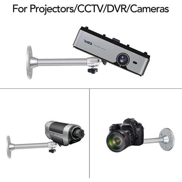 Takfäste för projektor, 17 cm - 3 kg Lastkapacitet - 360 rotation, 90 lutningsvinkel, tak och väggfäste för miniprojektor - aluminiumlegering