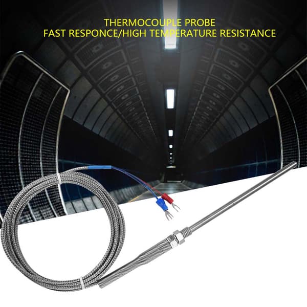 M8 Gänga PT100 Platinamotstånd Termoelement 100mm Sond Temperatursensor Kabel 0-400℃ 3m