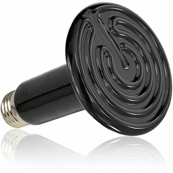 Krybdyr varmelampe 220V, Infrarød Vandtæt Keramisk varmelampe E27 Keramisk varmelampe til krybdyr amfibier, 75W - 75W