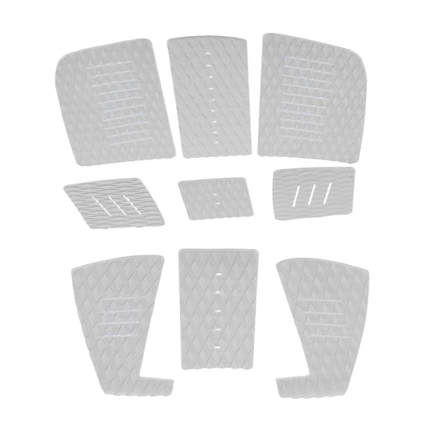 EVA Surfbräda Deck Traction Pad Longboard Paddle Board Mat Vit