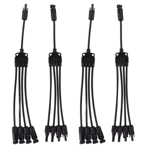 2 Sett Solcellepanel Y Gren Parallelkabel PV Adapterledning Hunn Hann Kontakt IP67 1000VDC LTY4