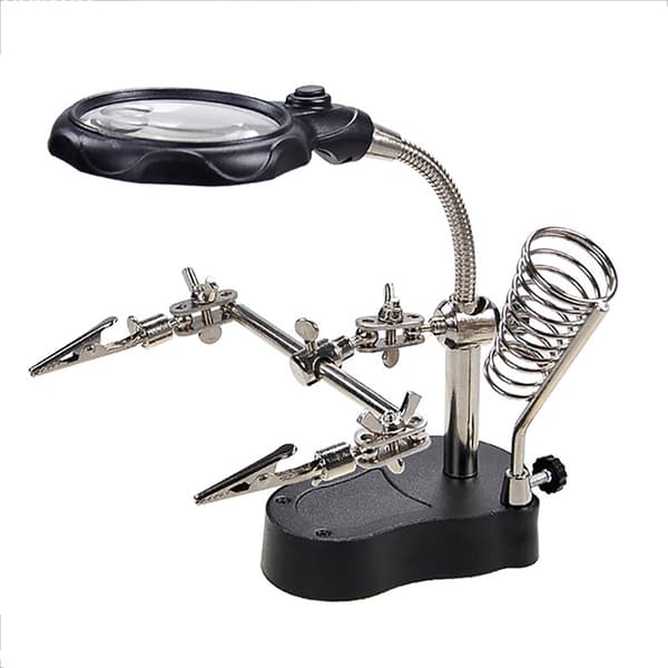 LED Lup Lampe Loddestation med Ekstra Clips til Hardware Reparation