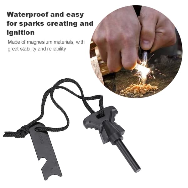 Magnesium Flint Stone Fire Starter Lighter Nød Utendørs Overlevelse Camping